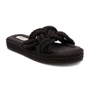 MIA Limited Edition MIKO Black Rope Sandals Size 8